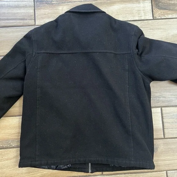 Dockers Men's Jacket Black Wool Blend, Zip up Front Sz.XL - Picture 12 of 13